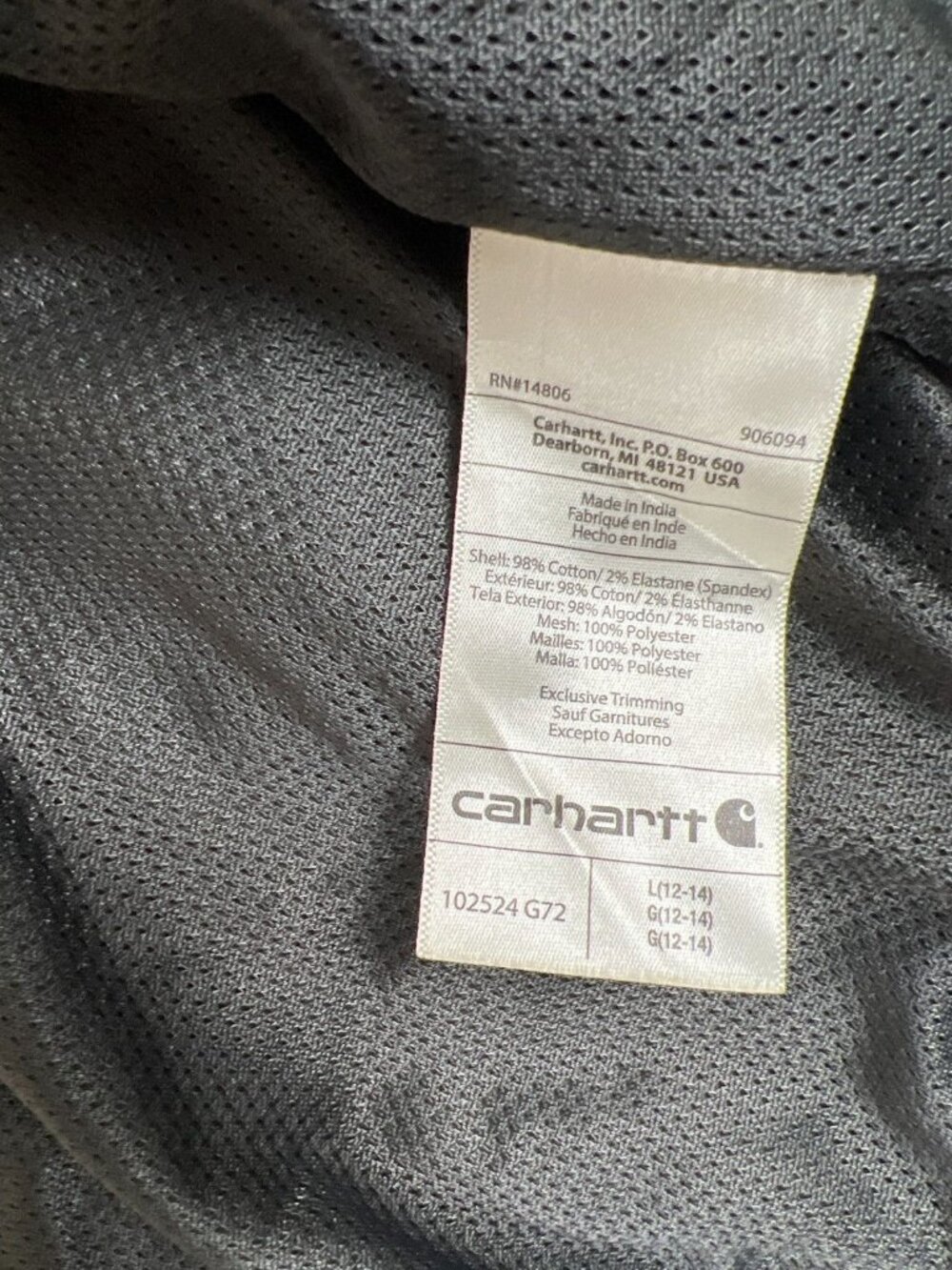 Carhartt Women L Rugged Flex Olive Green Canvas Bomber Full Zip Jacket OJ2524-W - Picture 5 of 10